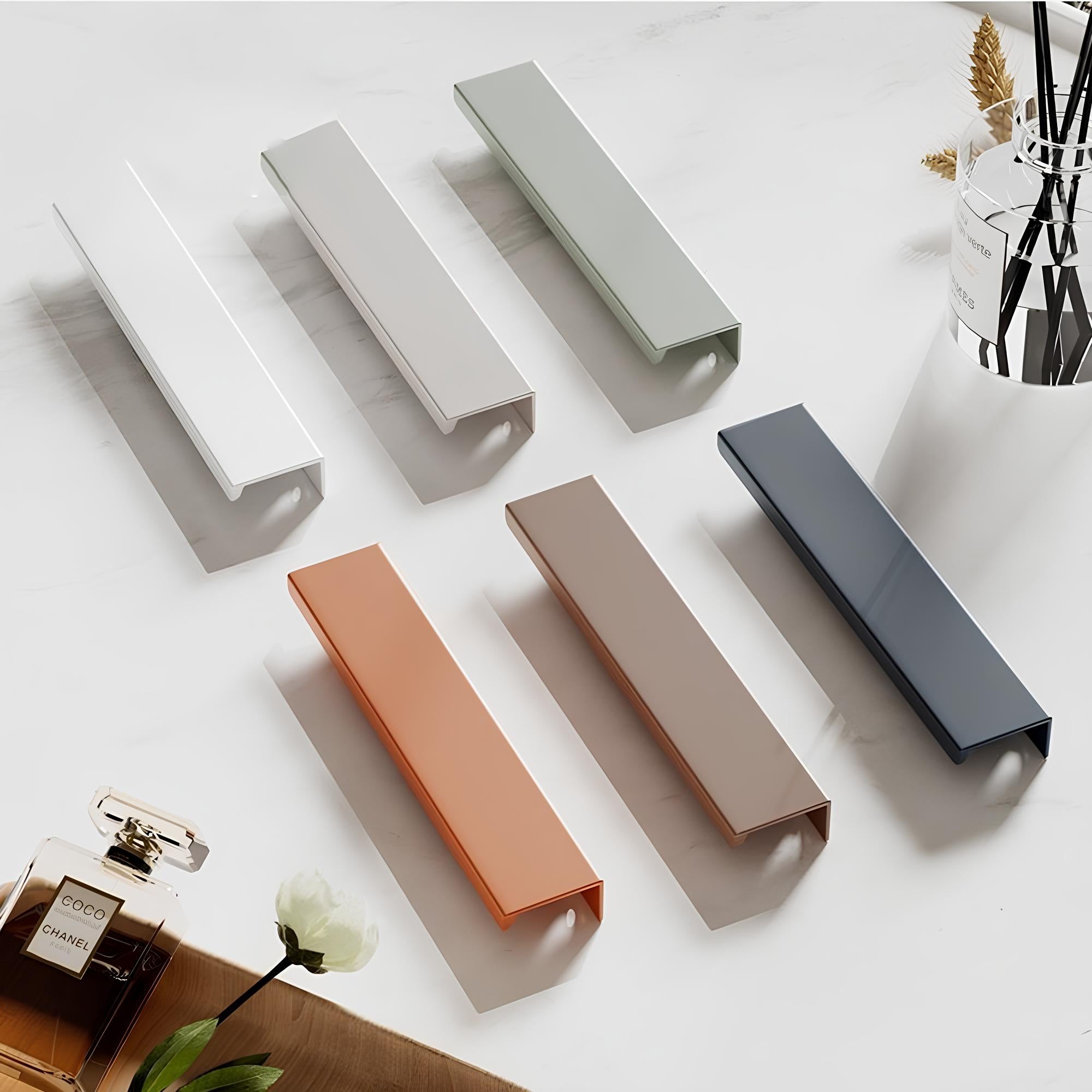 Modern Morandi Aluminum Edge Cabinet Pulls