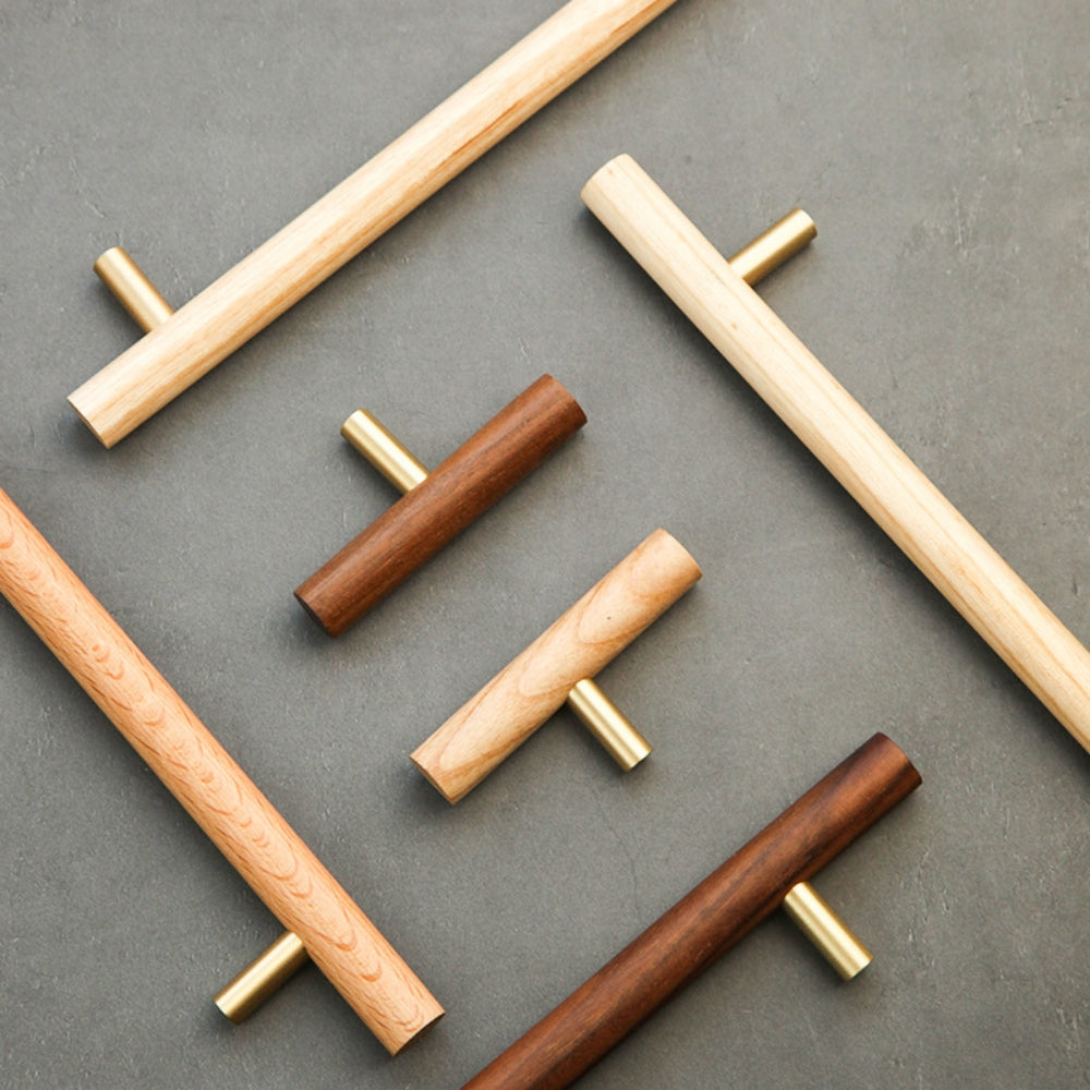 Universal Wooden Door Handles for Drawers, Cupboards, and Kitchen Cabinets