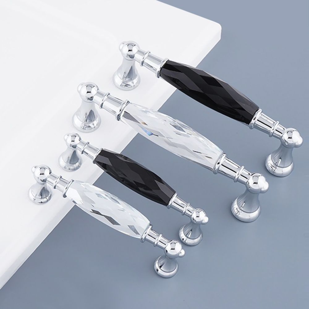 Faceted Crystal Bar Cabinet Drawer Pulls