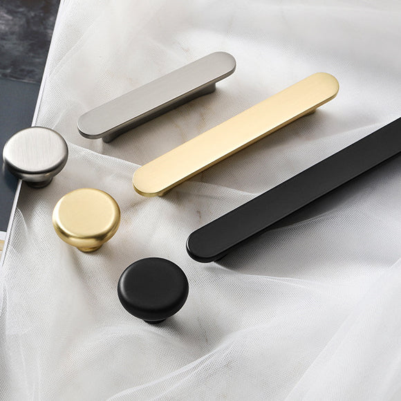 Minimalist Flat Bar Cabinet Drawer Pulls Zinc Alloy