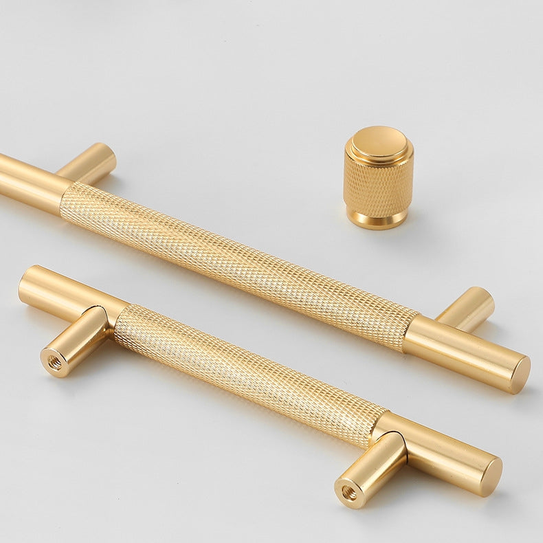Knurled T-Bar Cabinet & Drawer Pulls Aluminum Alloy