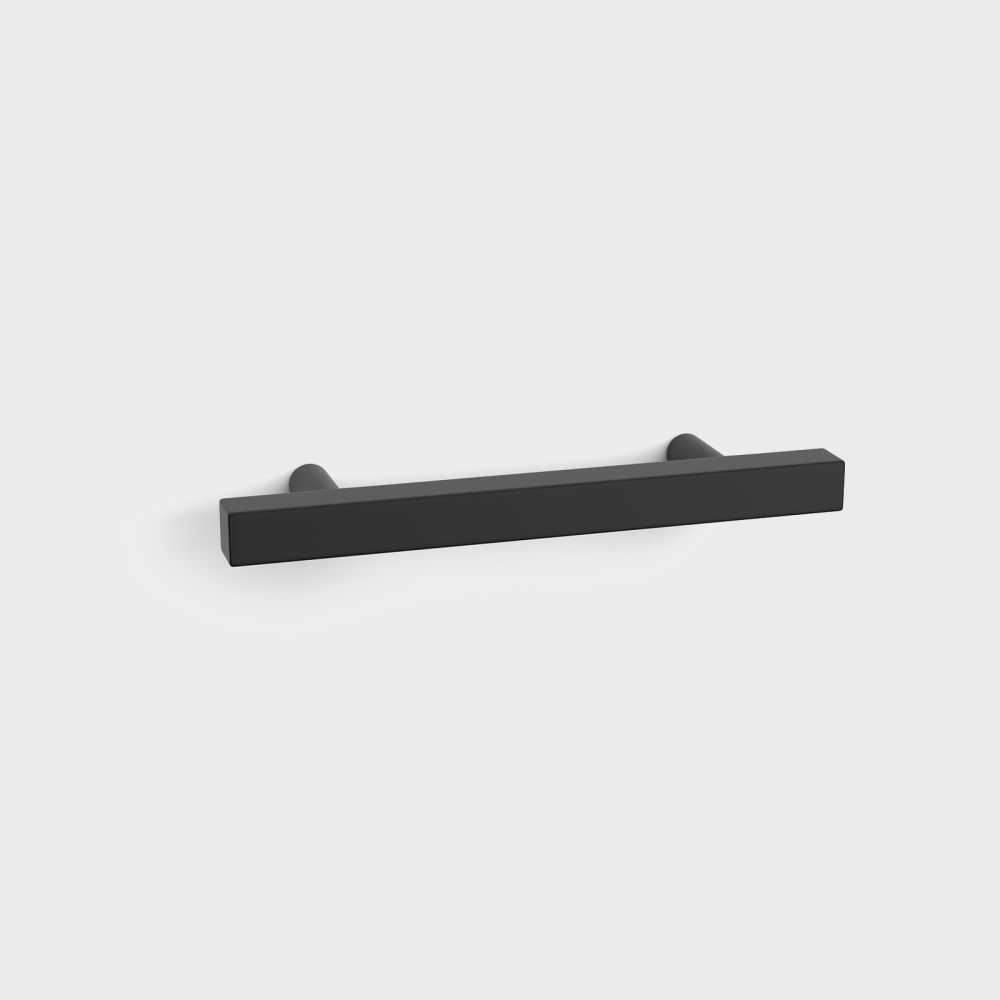 Matte Black Square Bar Cabinet Drawer Pulls