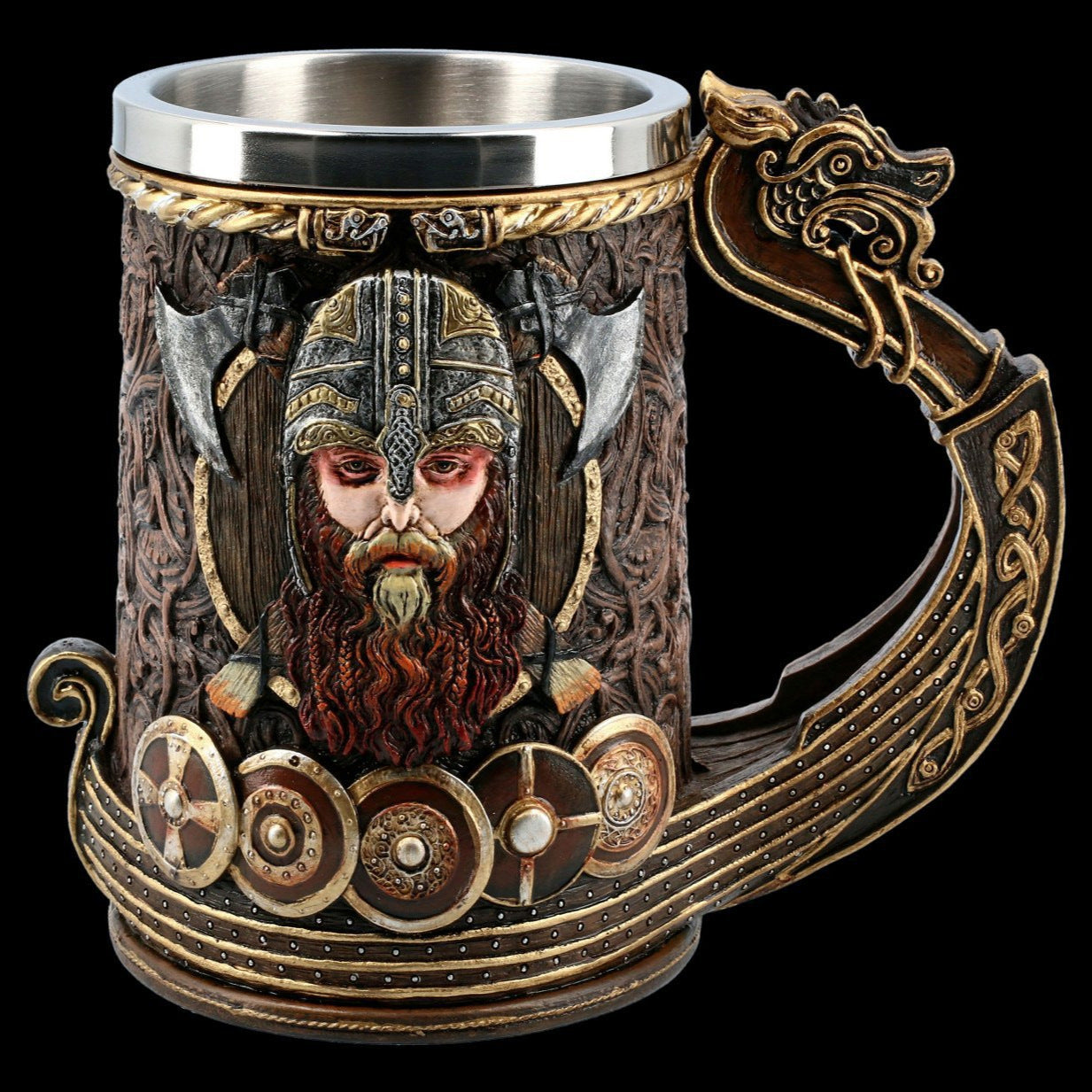 1Pc Gothic Pirate Beer Mug Pattern Pirate Ship Cup