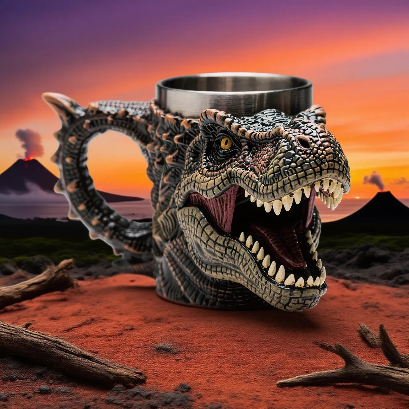 3D Dinosaur Mug with Stainless Steel Liner
