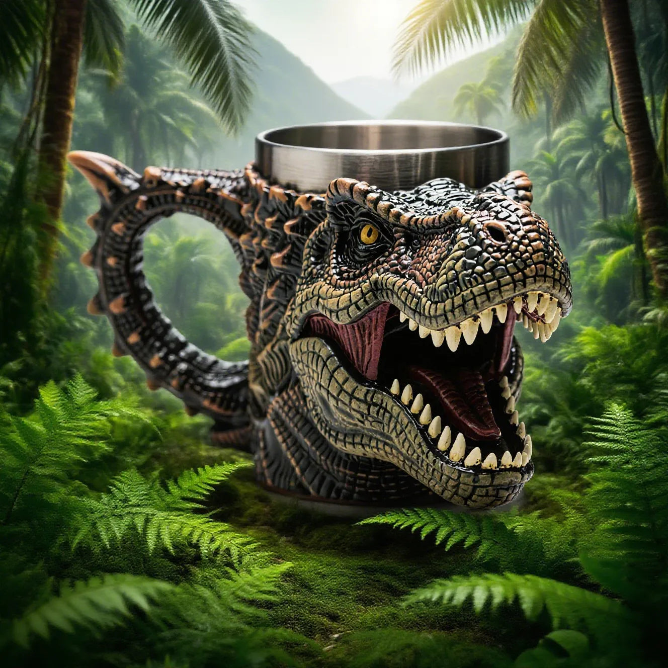 3D Dinosaur Mug with Stainless Steel Liner