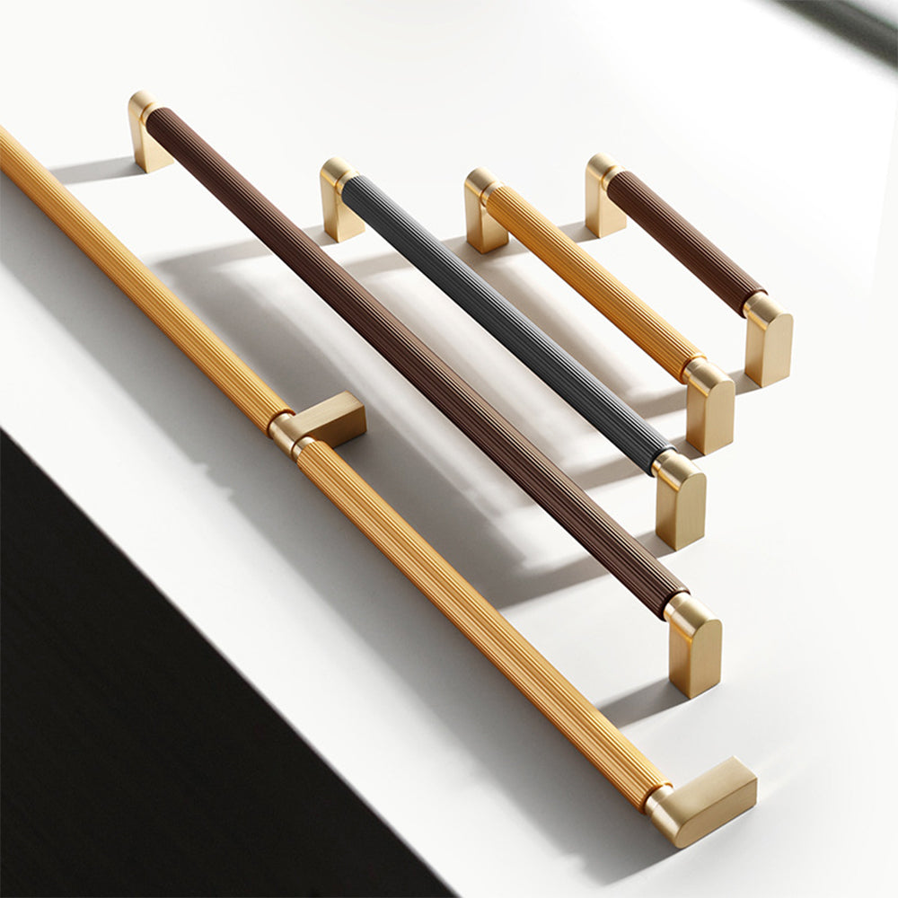 Two-Tone Spliced Aluminum Alloy Cabinet Pulls