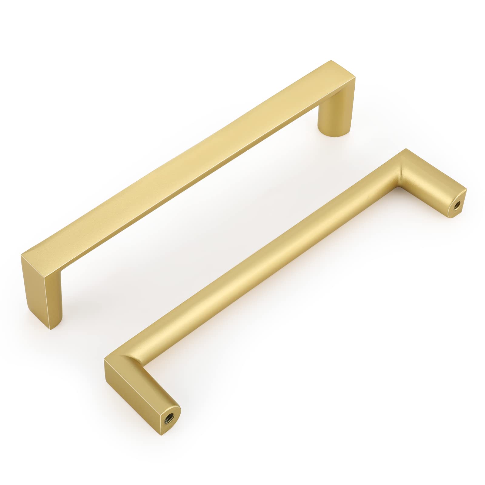 5 Inch Black & Gold Square Kitchen & Bathroom Cabinet Handles