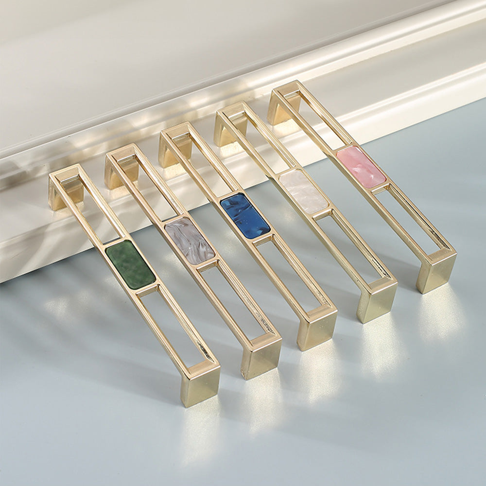 Gold Crystal Cabinet Handles with Zinc Alloy Base