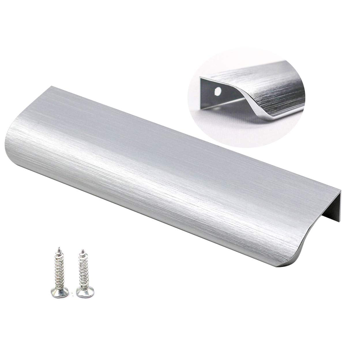 Brushed Nickel Edge Pulls Cabinet Door Finger Pulls