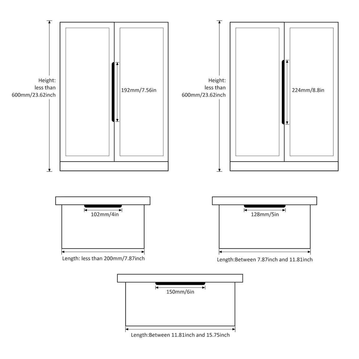 File Finger Pull Brushed Nickel Edge Pulls Cabinet Door Finger Pulls – Highendlight