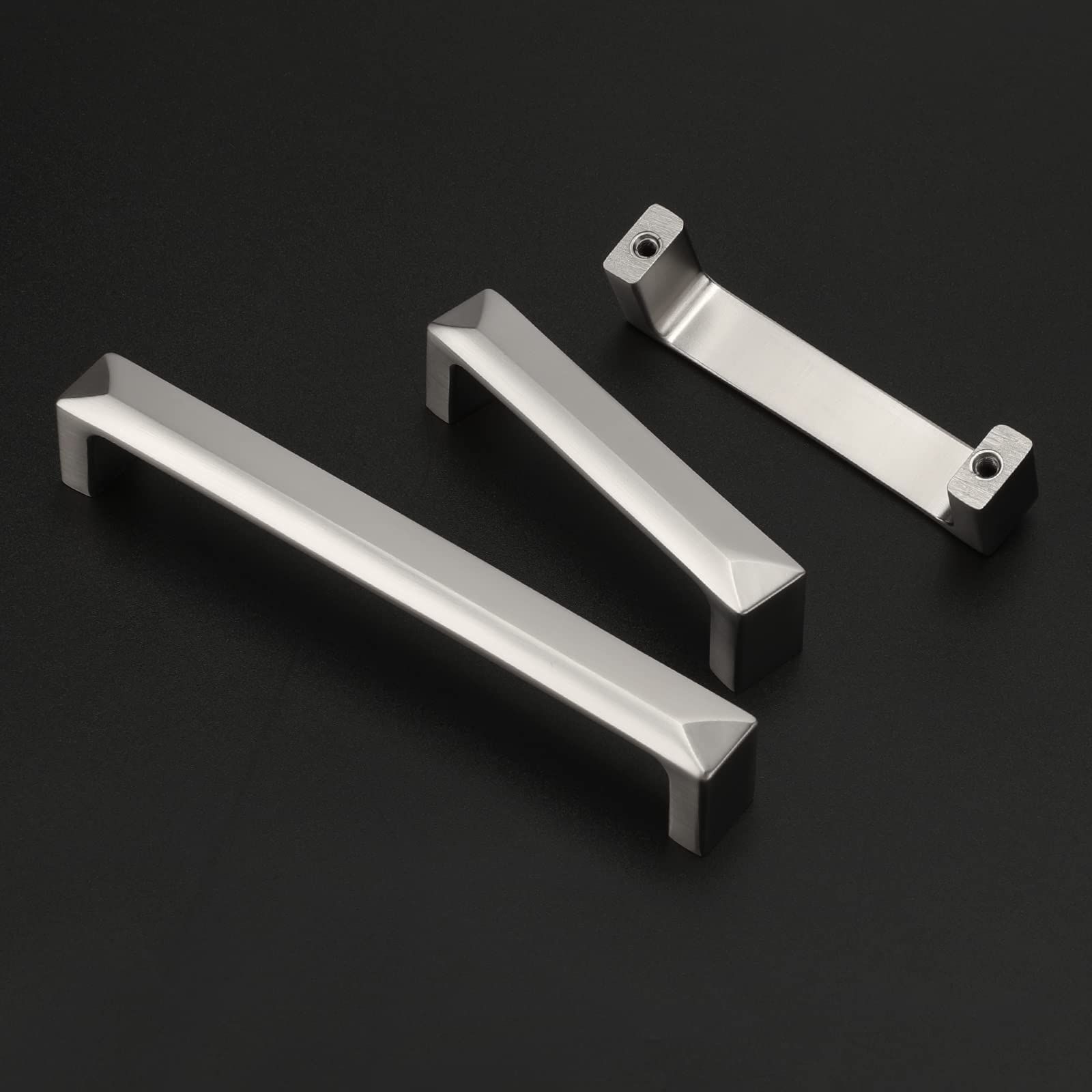 Modern Silver Kitchen & Bathroom Cabinet Handles Elegant Cabinet Pulls