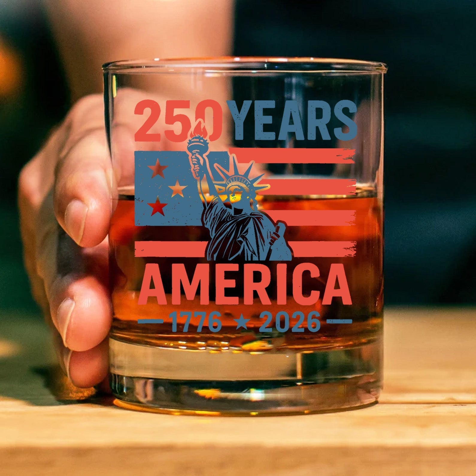 250 Years USA 1776-2026 Glass | Happy 250th Birthday USA Glass | America 250th Anniversary | Independence Day Whiskey Glass Beer Glass