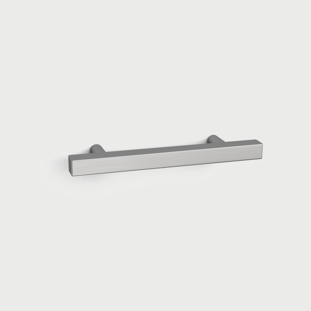 Silver Square Cabinet Handles for Dresser & Bathroom