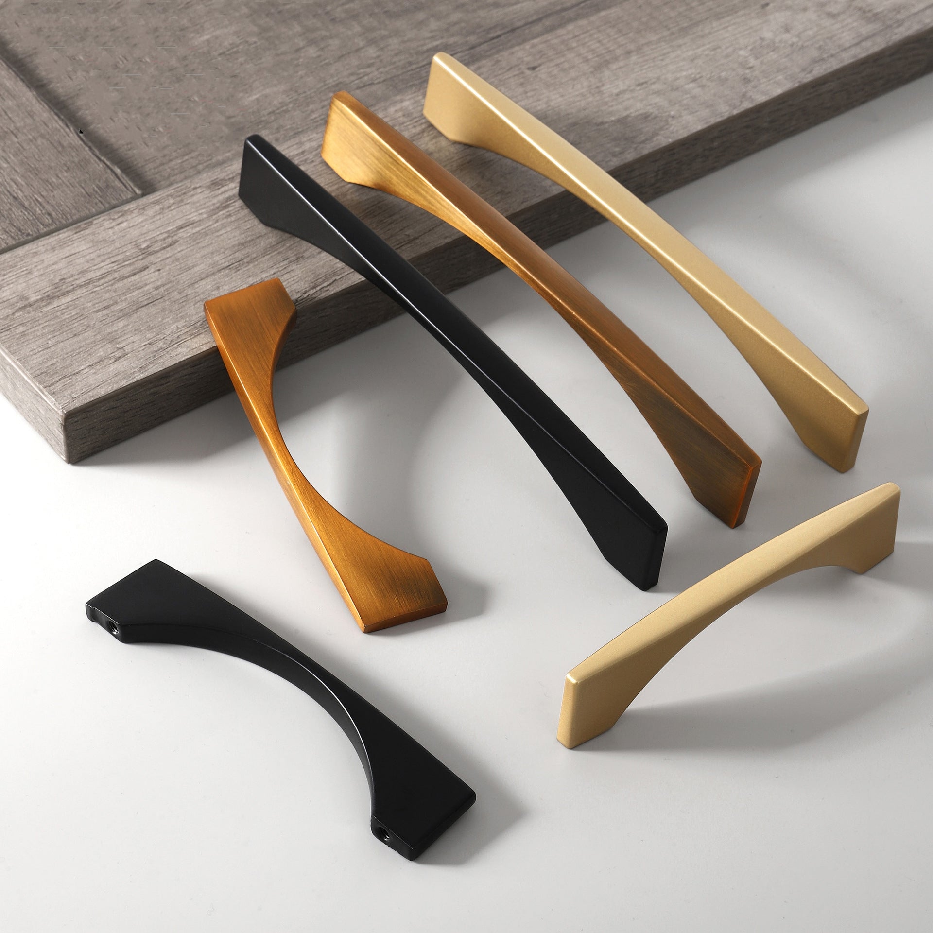 Aluminum Alloy Curved Arch Cabinet & Drawer Pulls - Modern Style