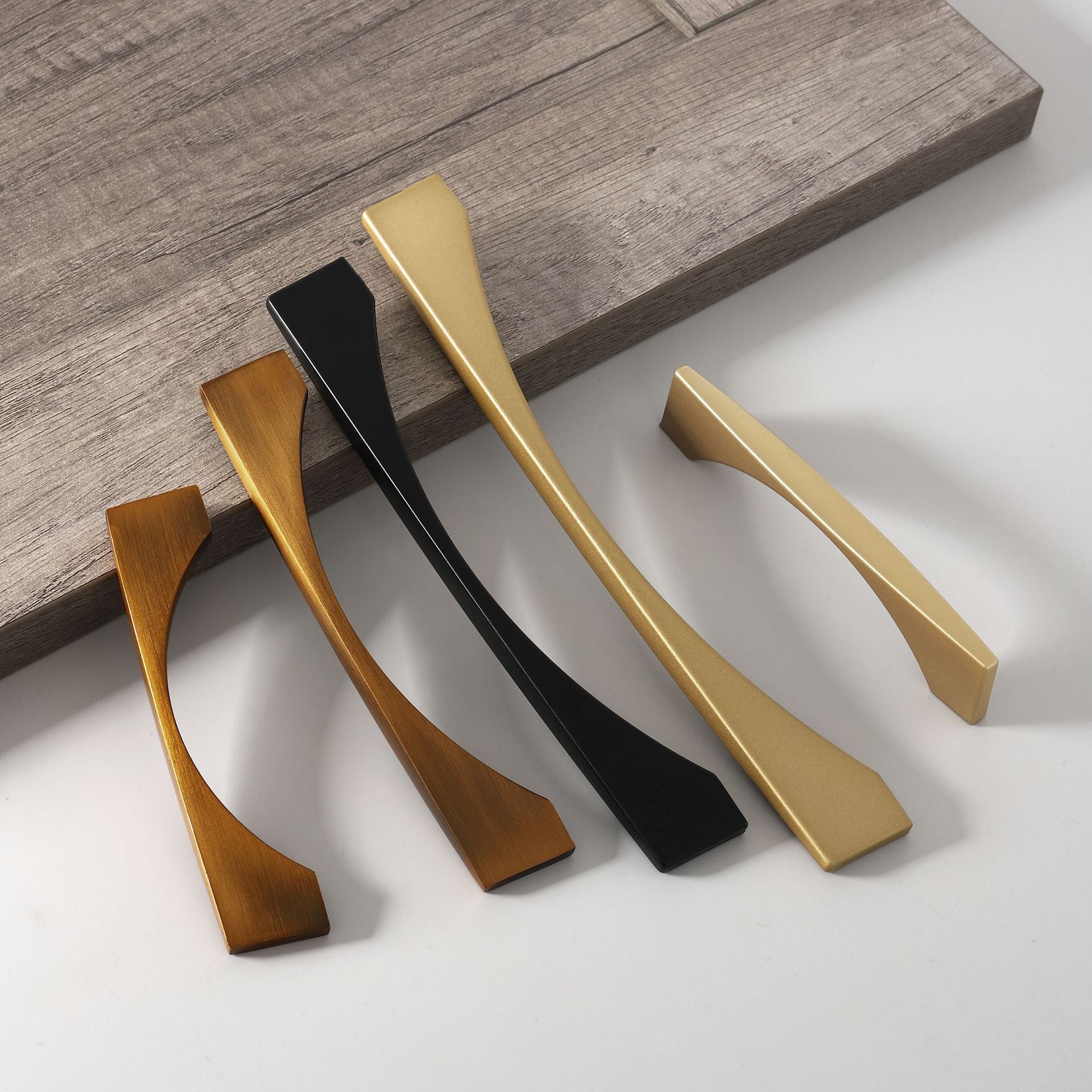 Aluminum Alloy Curved Arch Cabinet & Drawer Pulls - Modern Style