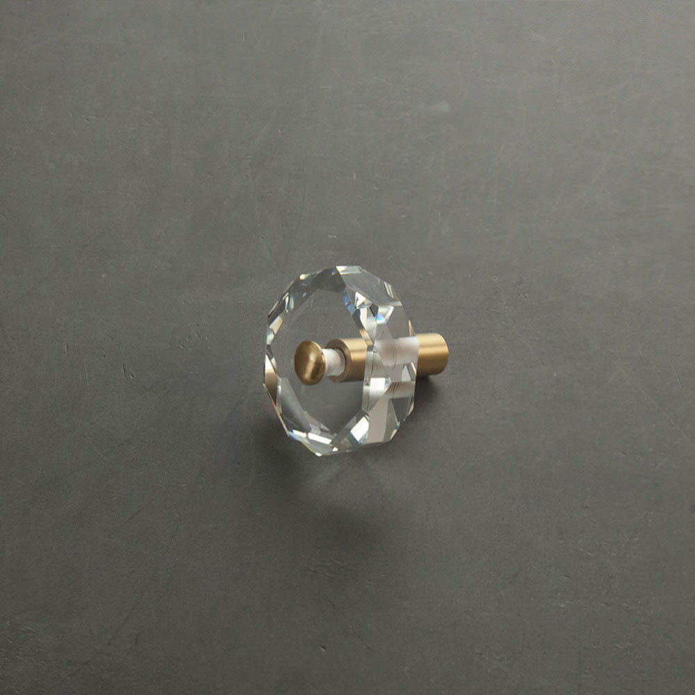 Modern Crystal Brass Living Room Furniture Knobs